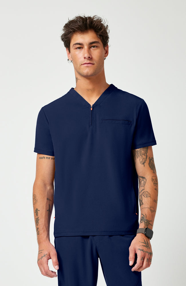Cherokee Infinity GNR8 Men's Partial Zip V-Neck Scrub Top