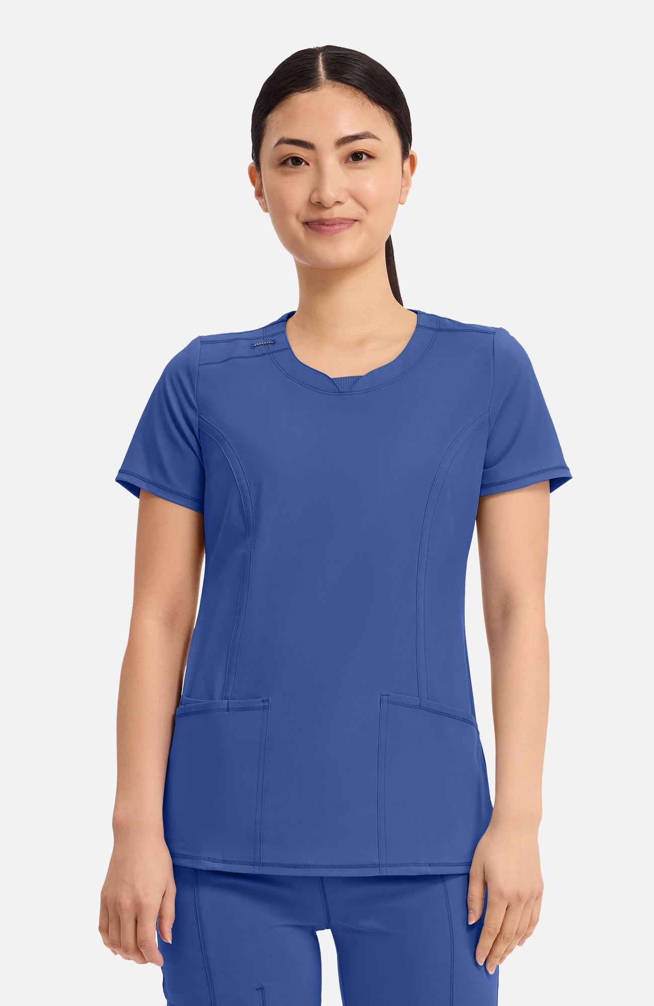 Cherokee Infinity - Women's Split Round Neck Solid Scrub Top