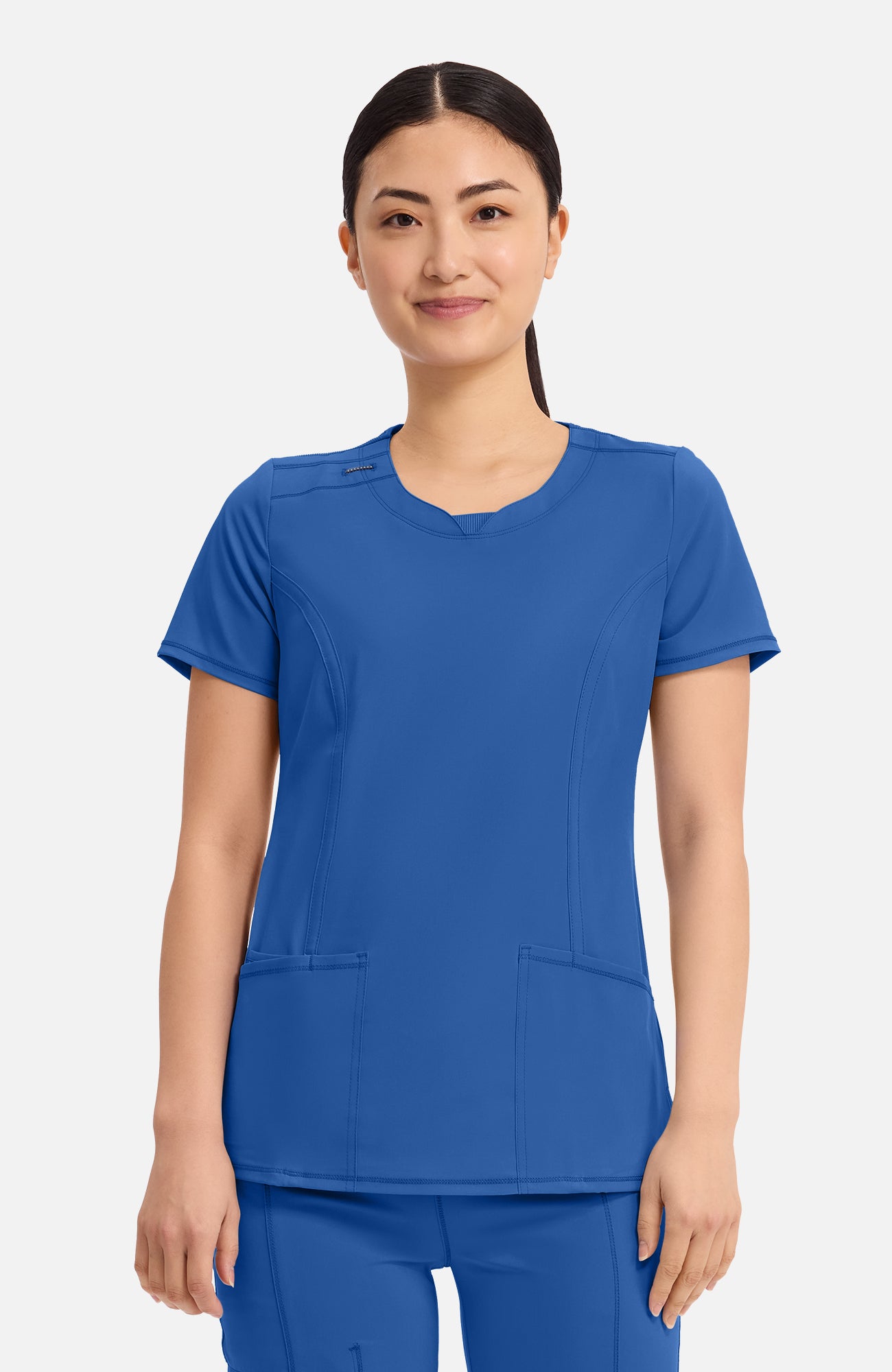 Cherokee Infinity - Women's Split Round Neck Solid Scrub Top