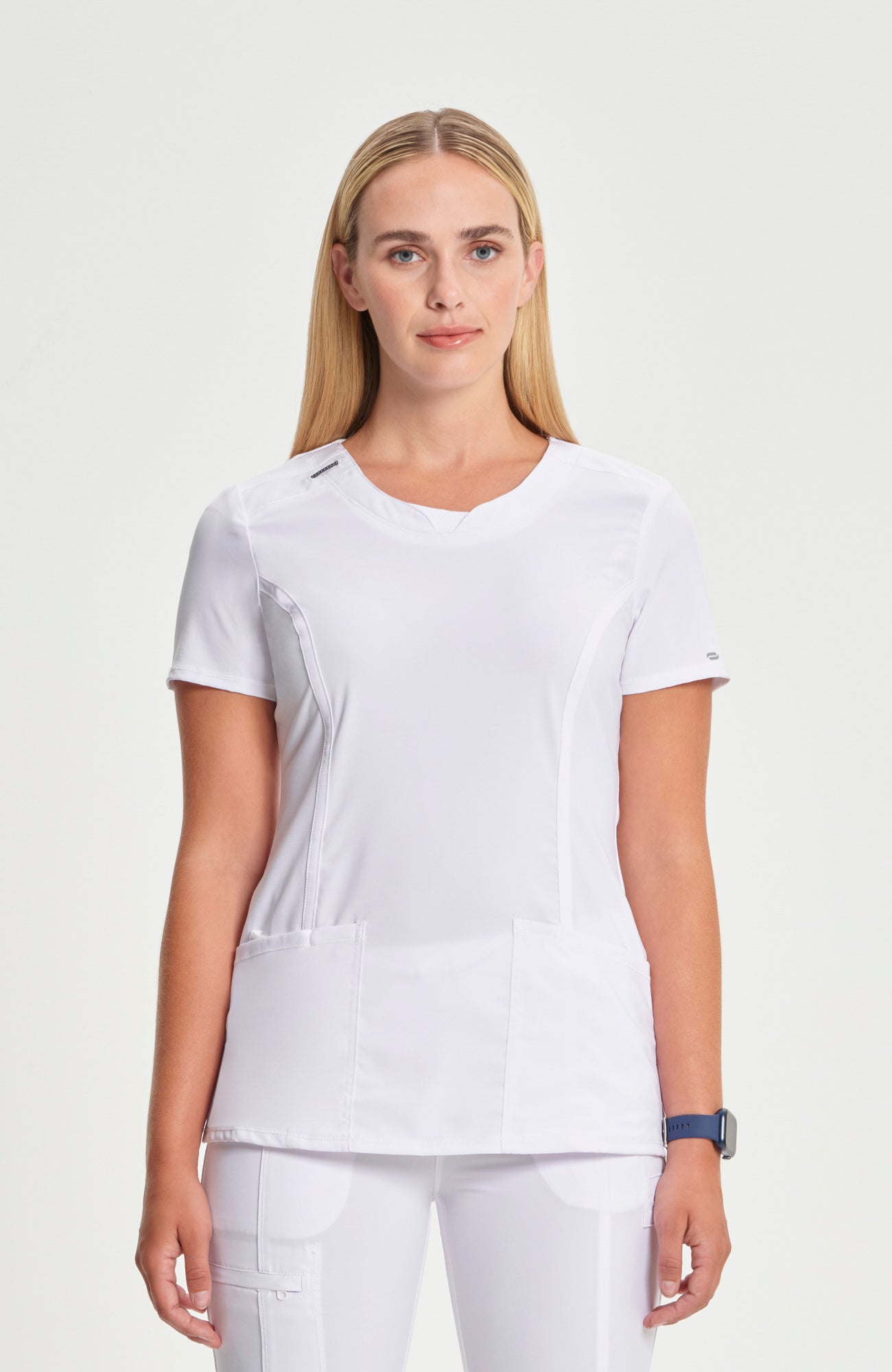 Cherokee Infinity - Women's Split Round Neck Solid Scrub Top