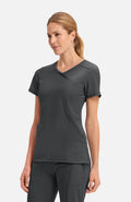 Cherokee Infinity - Women's 4-Pocket Knit Panel Mock Wrap Scrub Top