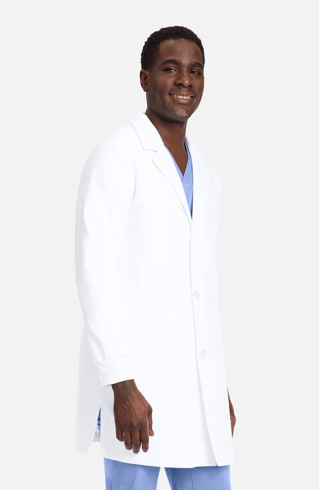 Men's 36¼" Leland Convertible Collar Lab Coat - Image 3