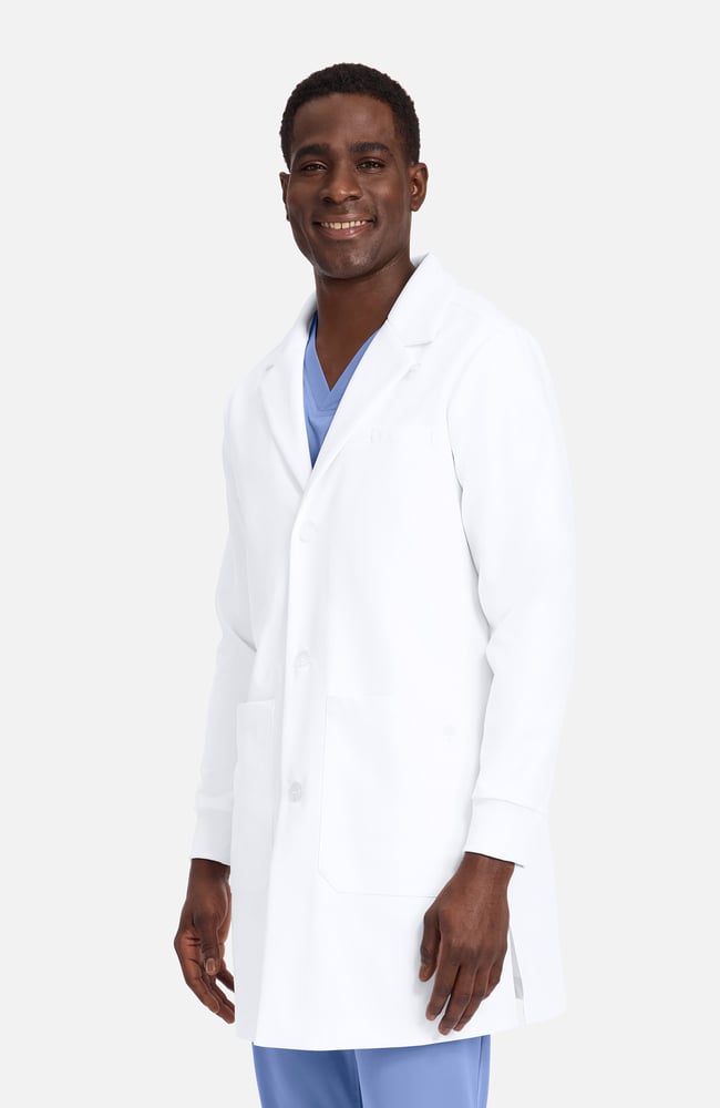 Men's 36¼" Leland Convertible Collar Lab Coat - Image 4