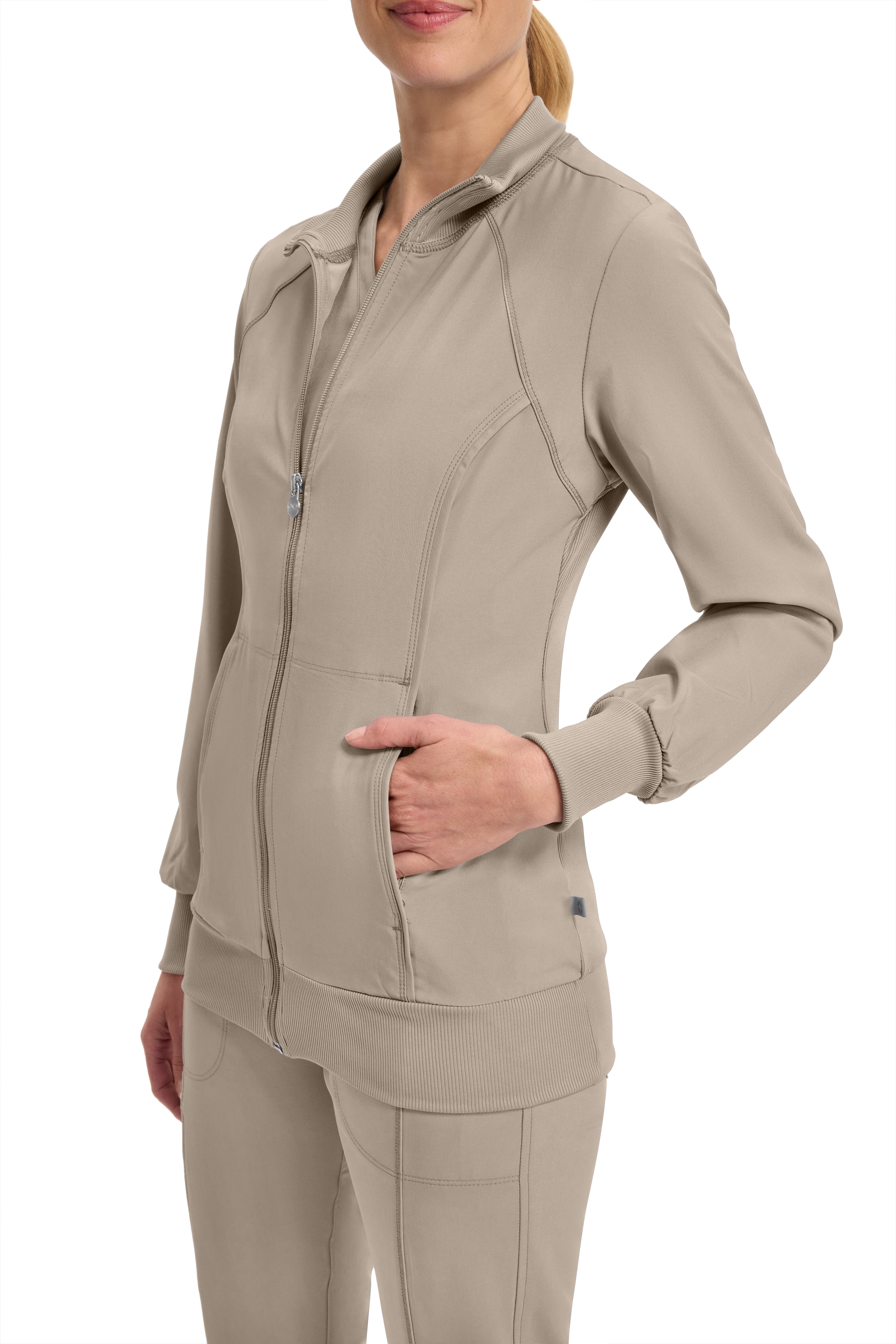 Infinity Zip Front Scrub Jacket