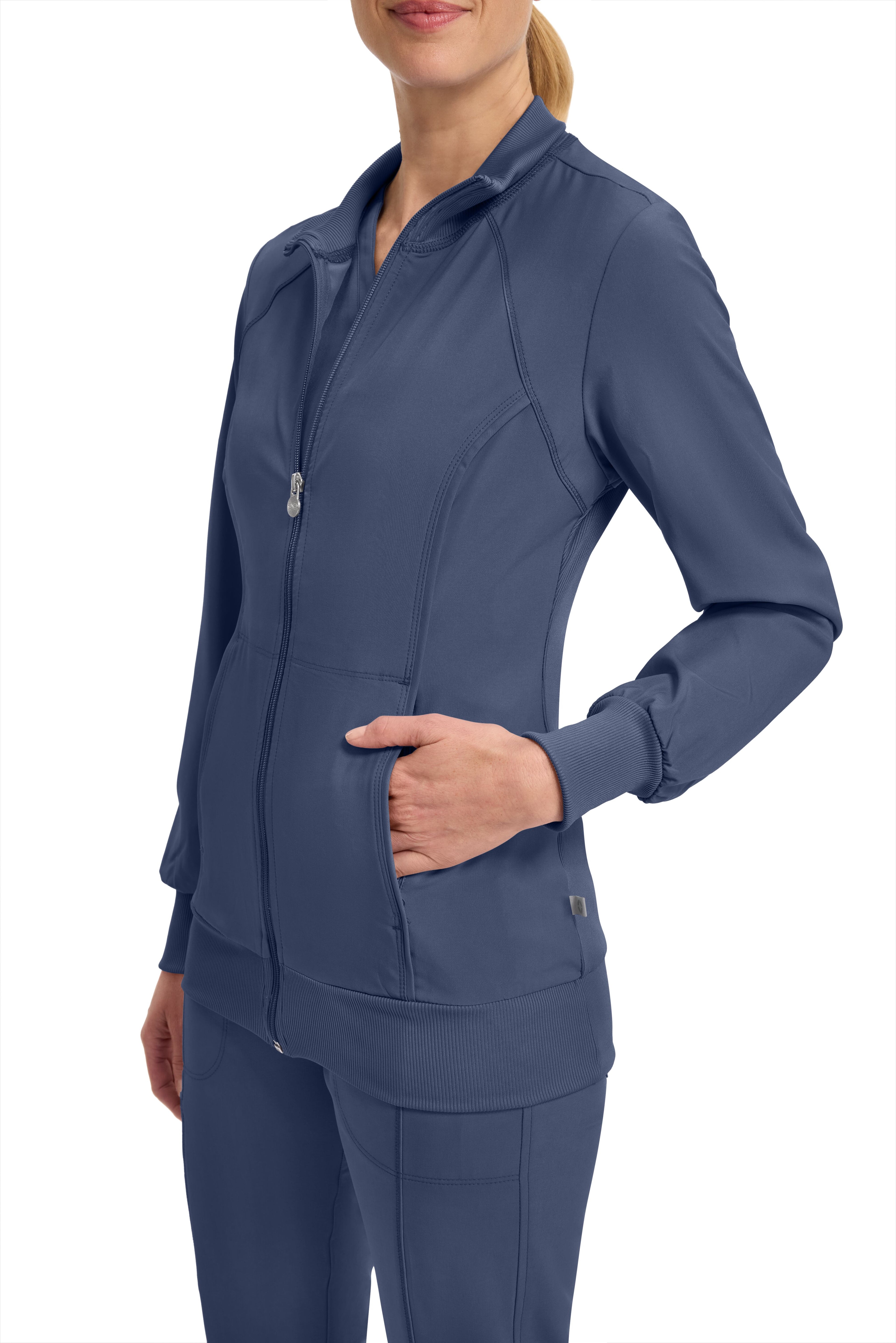 Infinity Zip Front Scrub Jacket