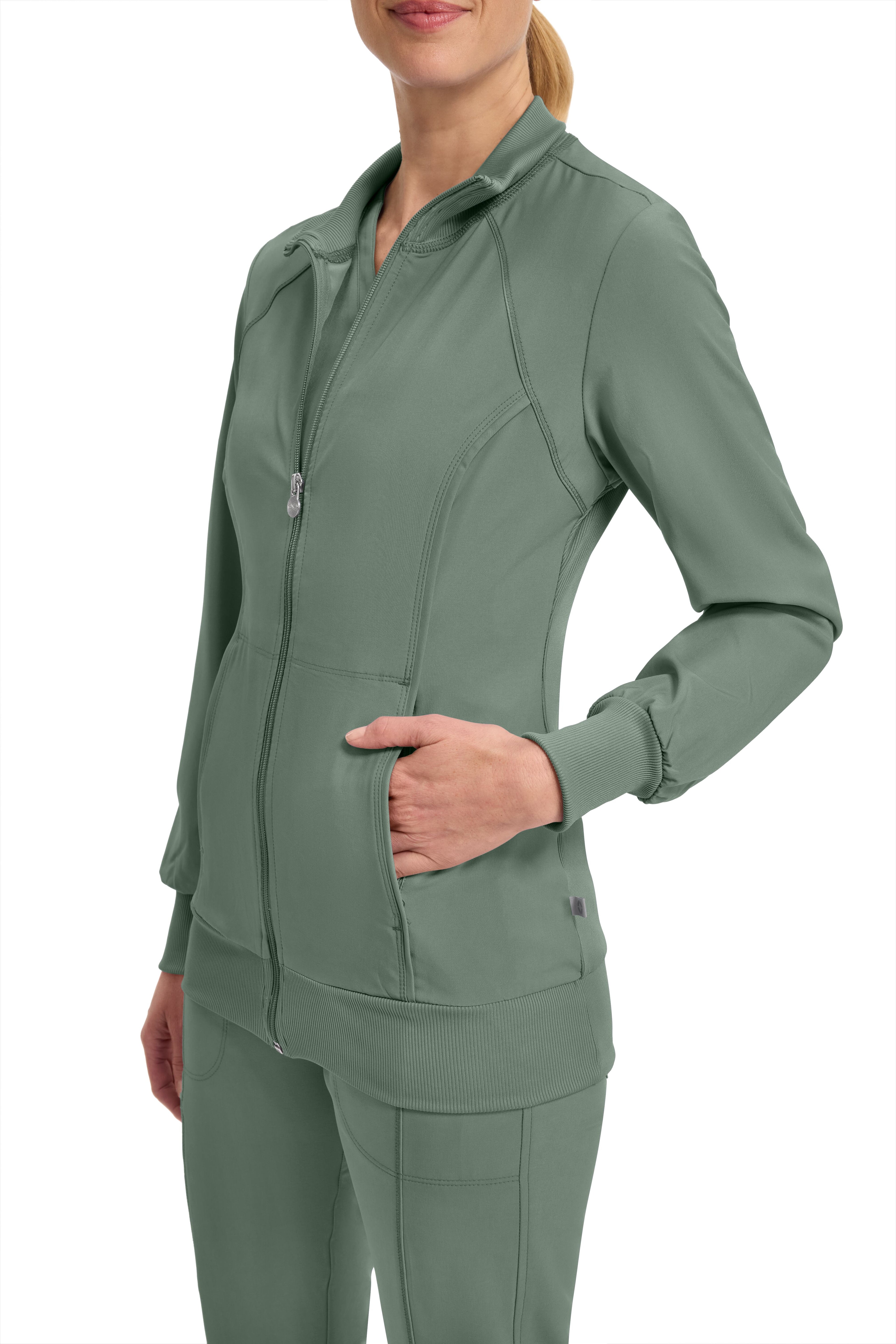 Infinity Zip Front Scrub Jacket