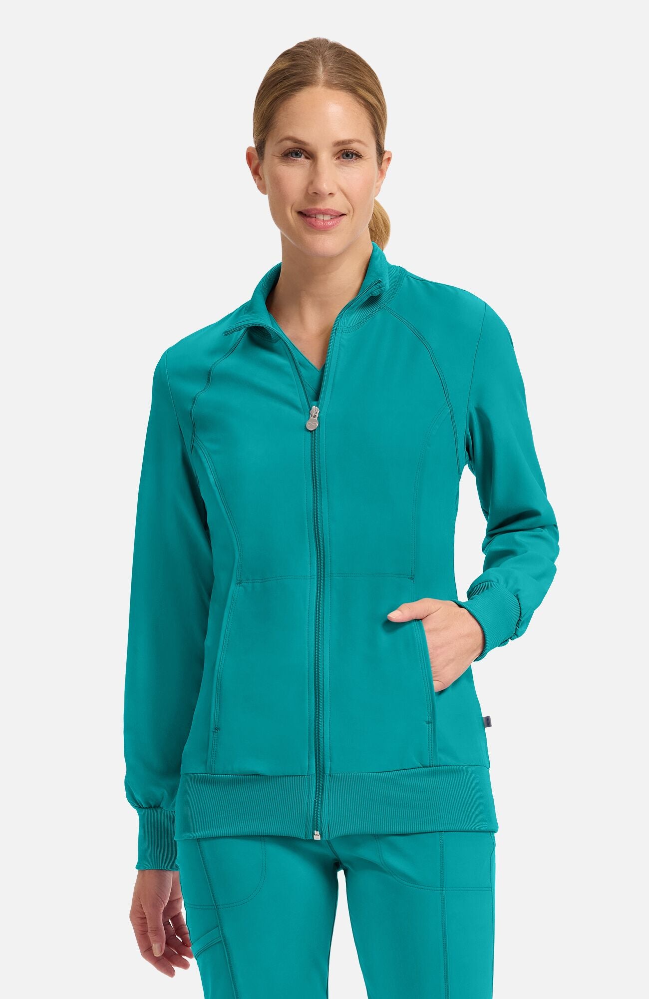 Infinity Zip Front Scrub Jacket