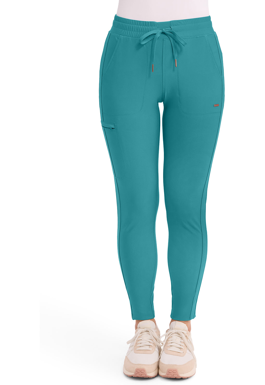 Mid Rise Tapered Leg Drawstring Pant