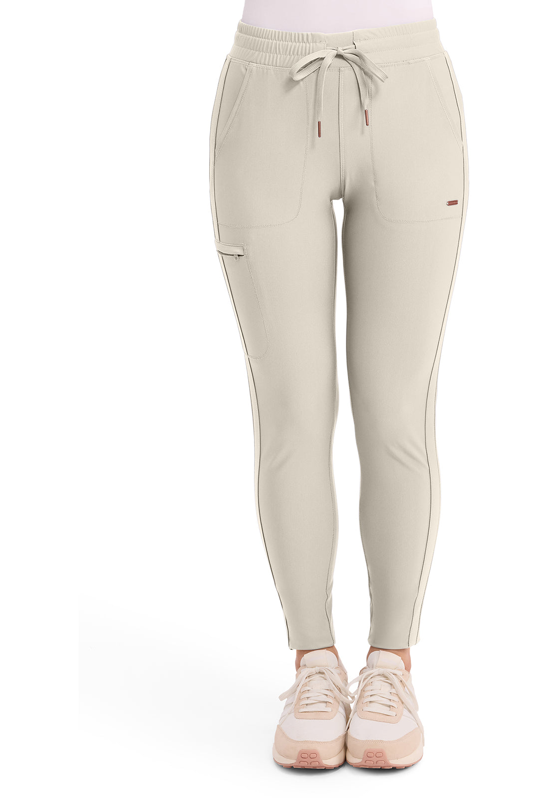 Mid Rise Tapered Leg Drawstring Pant