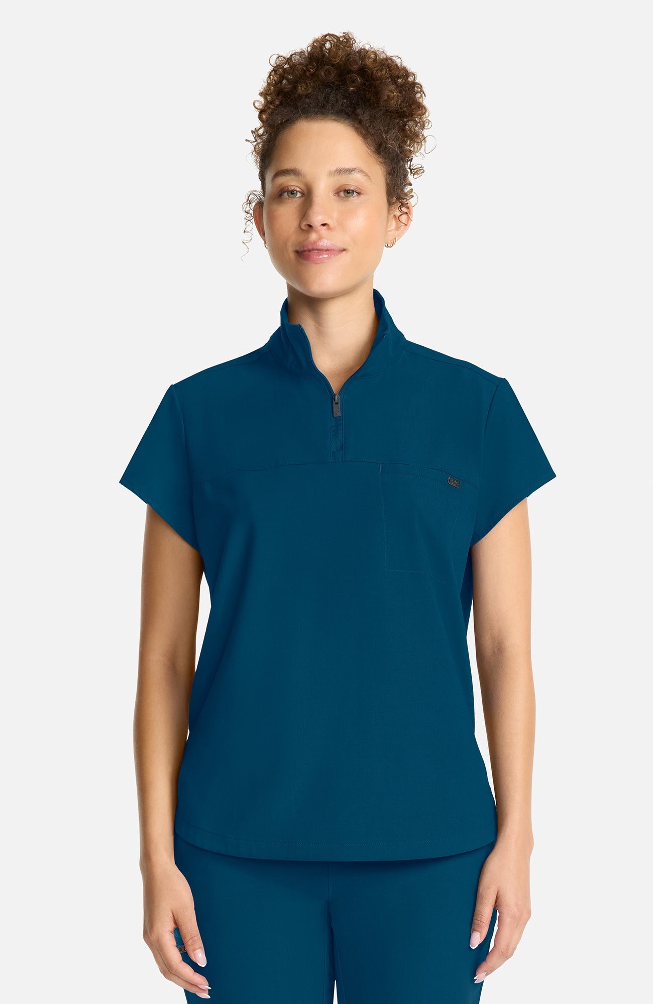 HH Quest - Bella Quarter Zip Scrub Top