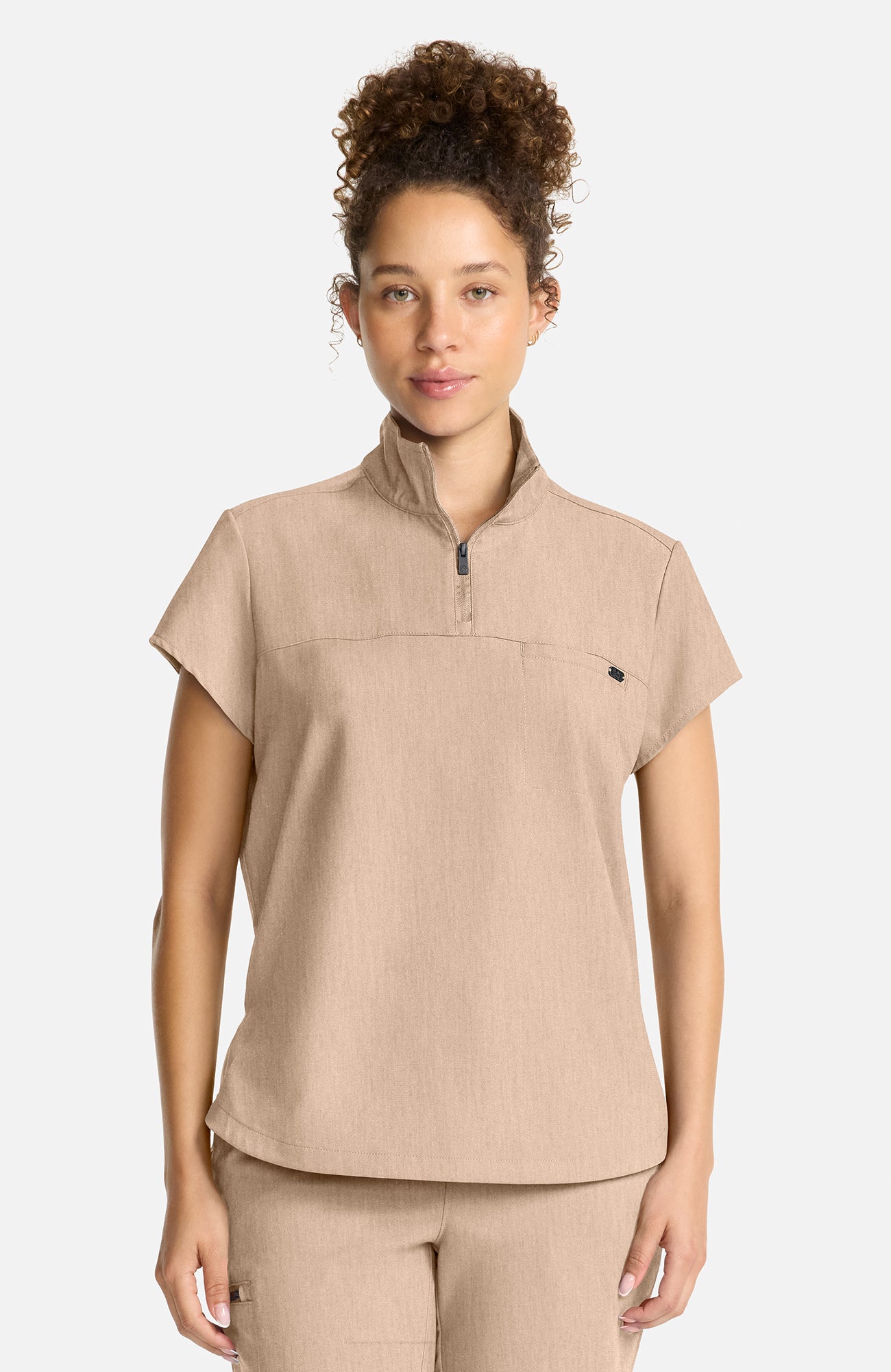 HH Quest - Bella Quarter Zip Scrub Top