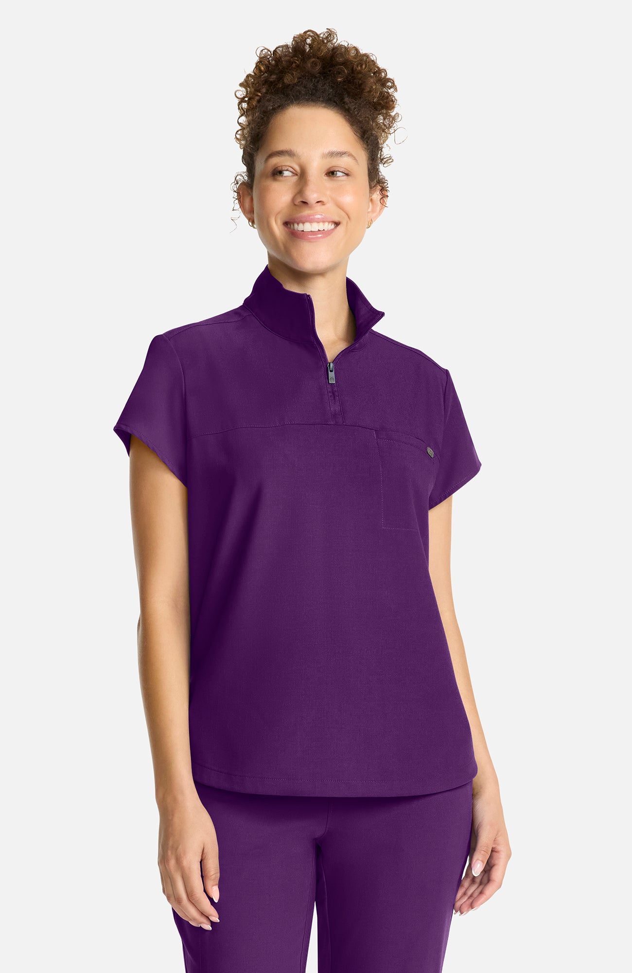 HH Quest - Bella Quarter Zip Scrub Top