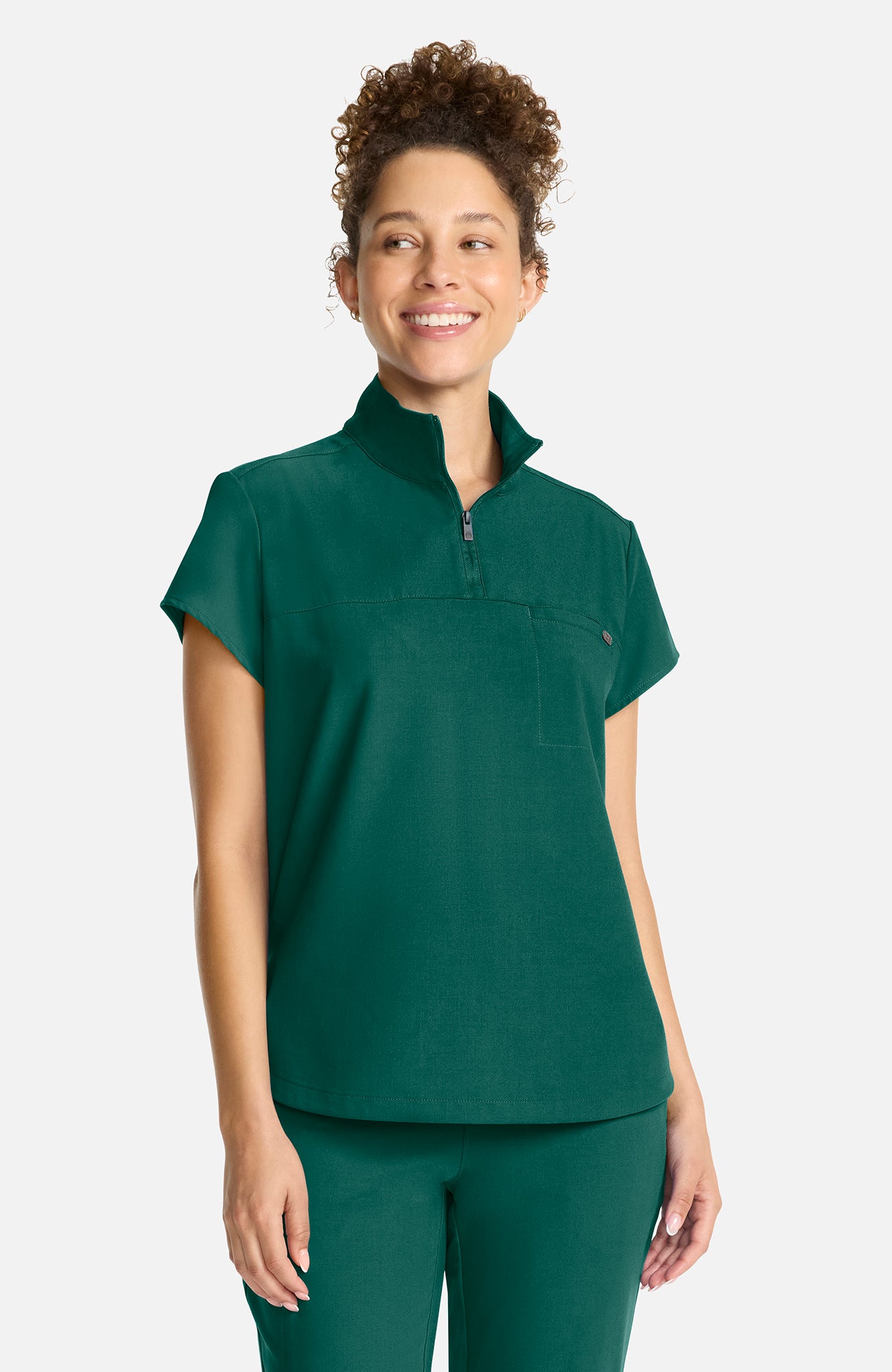 HH Quest - Bella Quarter Zip Scrub Top