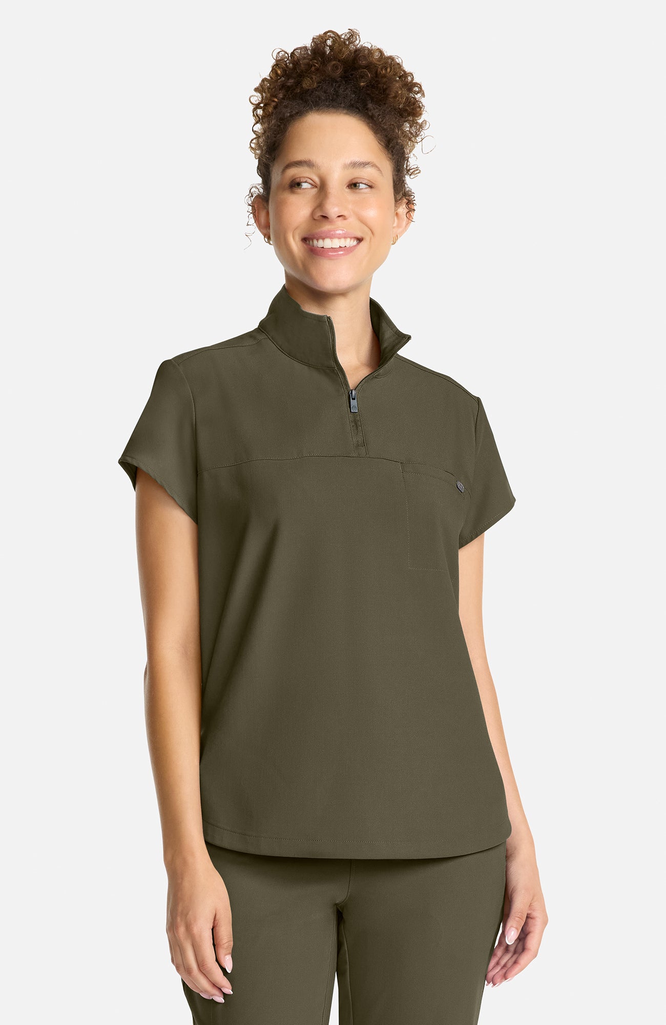 HH Quest - Bella Quarter Zip Scrub Top