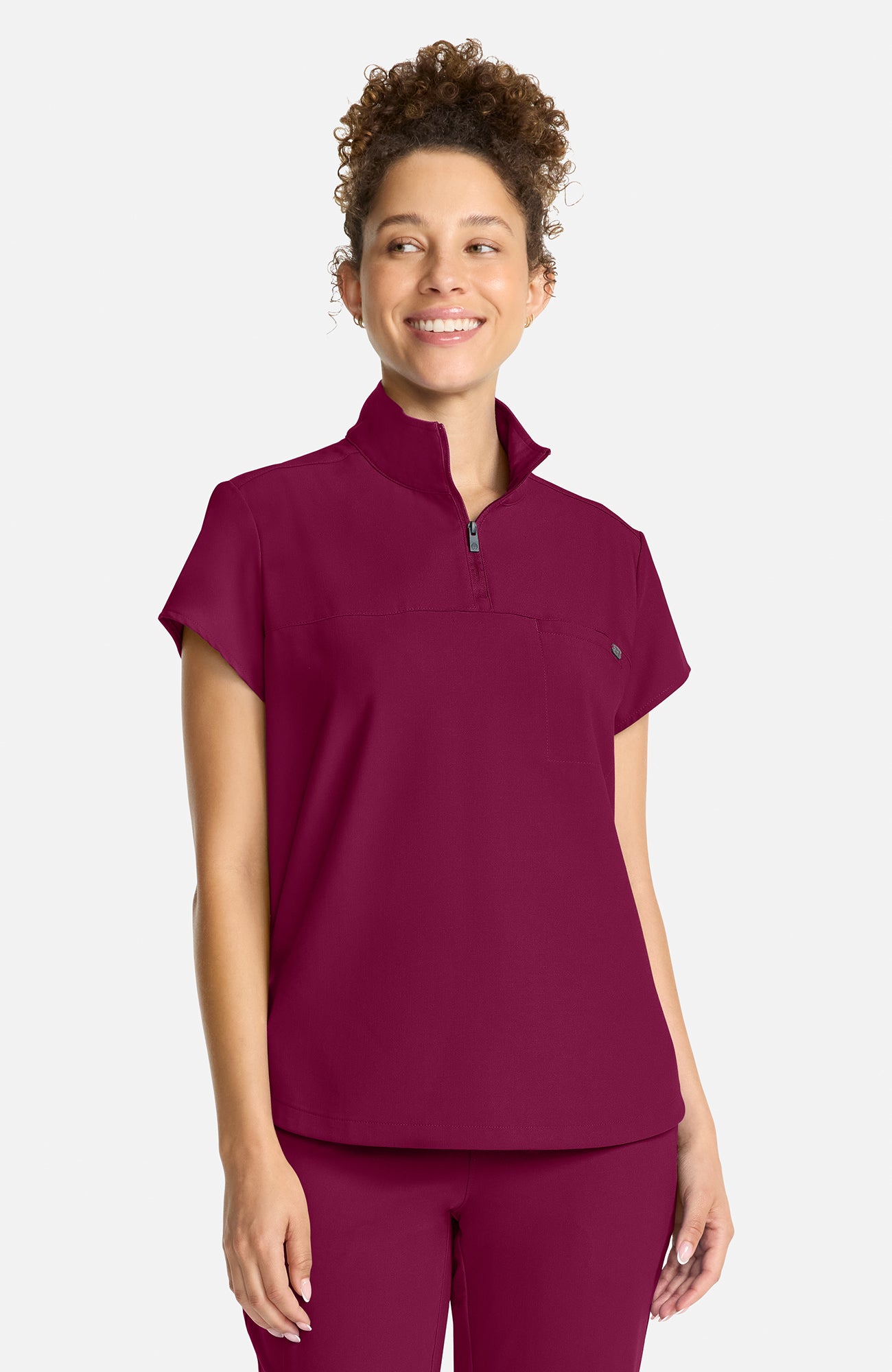 HH Quest - Bella Quarter Zip Scrub Top
