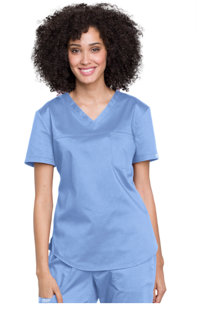 Cherokee WW Revolution Women's V-Neck Tuck-In Solid Scrub Top