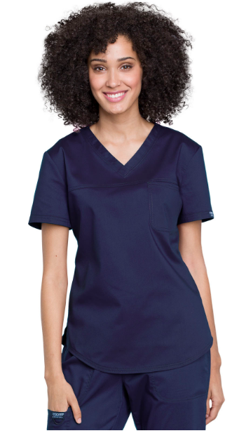 Cherokee WW Revolution Women's V-Neck Tuck-In Solid Scrub Top