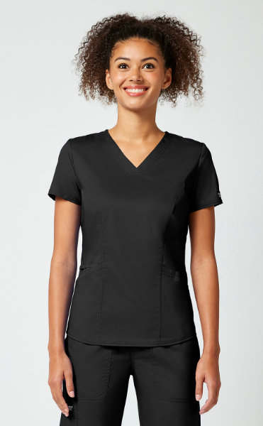 Cherokee WW Revolution Women's Petite Contoured Solid Scrub Top
