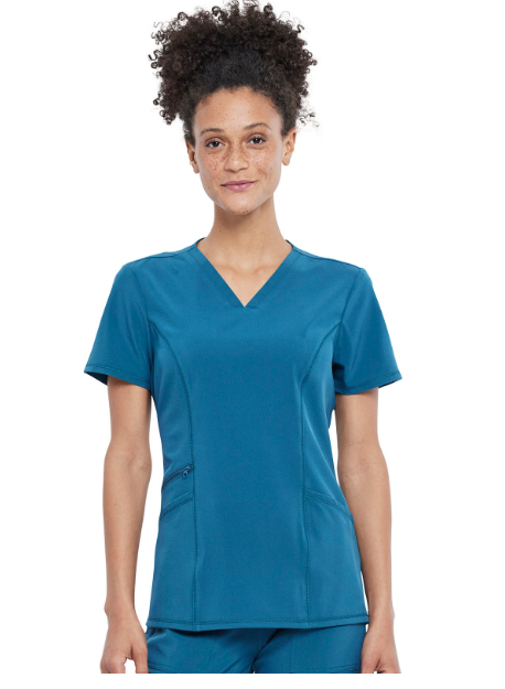 Allura - V-Neck Top W/ Zip Pocket