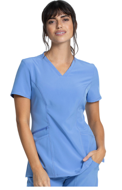 Allura - V-Neck Top W/ Zip Pocket