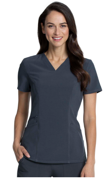 Allura - V-Neck Top W/ Zip Pocket