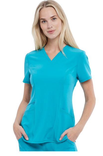 Allura - V-Neck Top W/ Zip Pocket