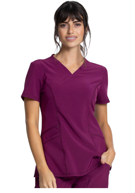 Allura - V-Neck Top W/ Zip Pocket