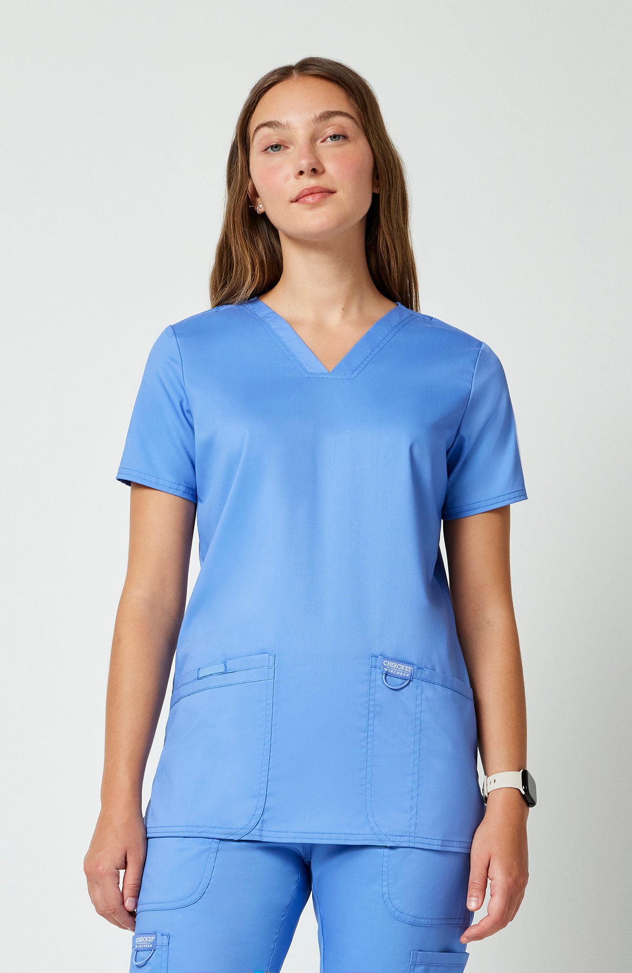 Cherokee WW Revolution Women's 3-Pocket V-Neck Stretch Scrub Top