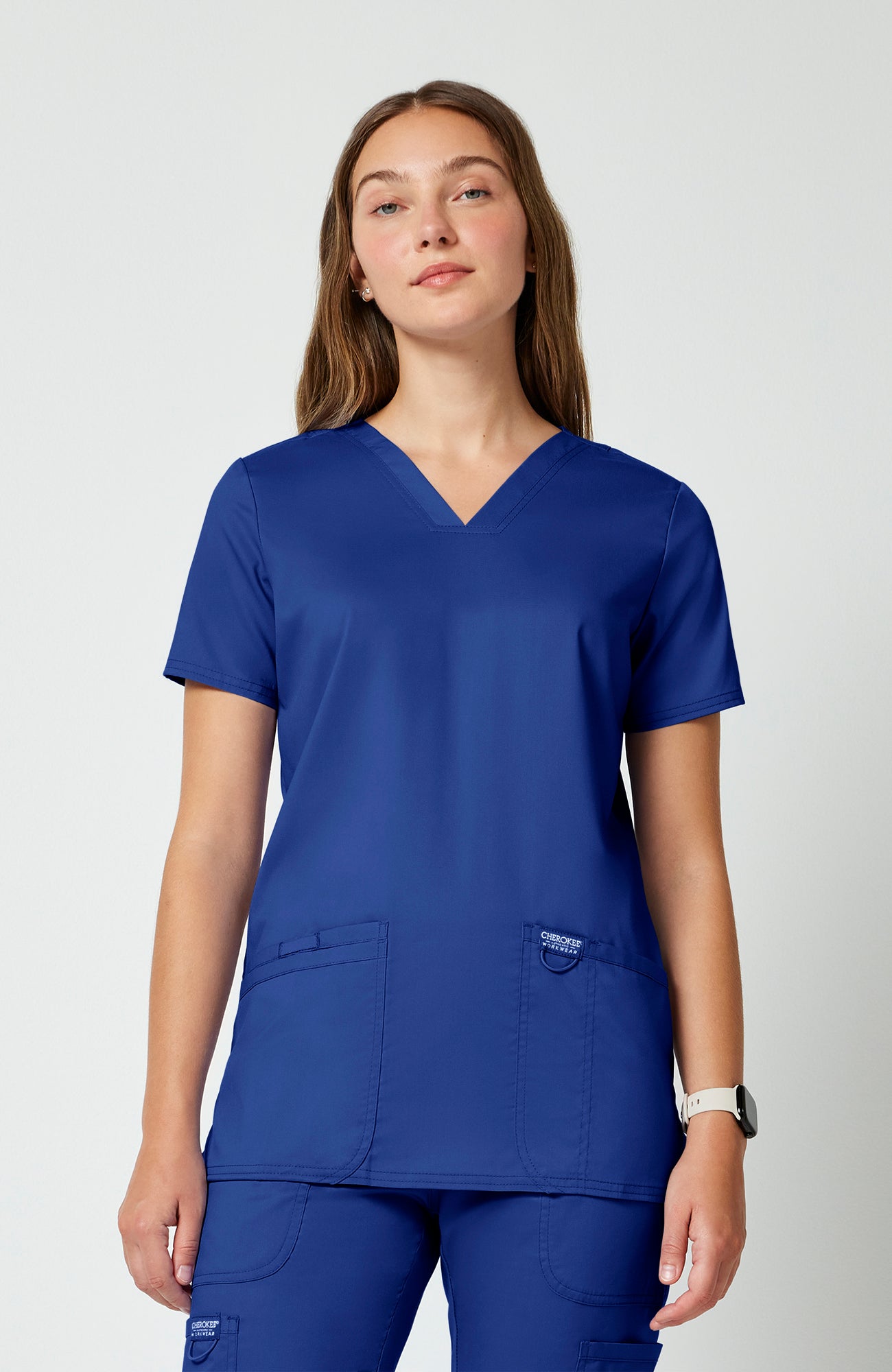 Cherokee WW Revolution Women's 3-Pocket V-Neck Stretch Scrub Top