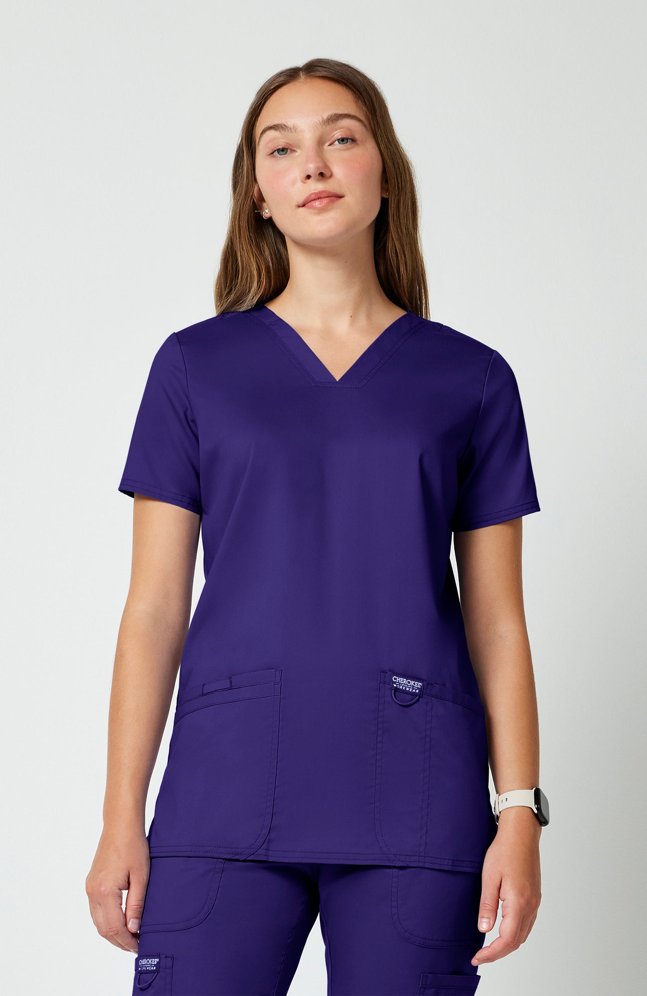 Cherokee WW Revolution Women's 3-Pocket V-Neck Stretch Scrub Top