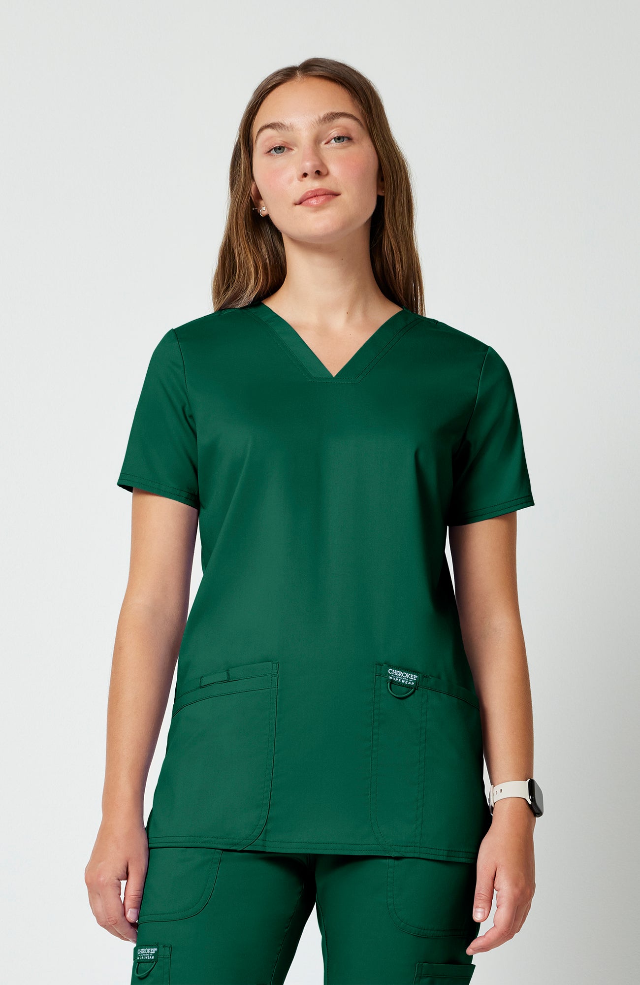 Cherokee WW Revolution Women's 3-Pocket V-Neck Stretch Scrub Top