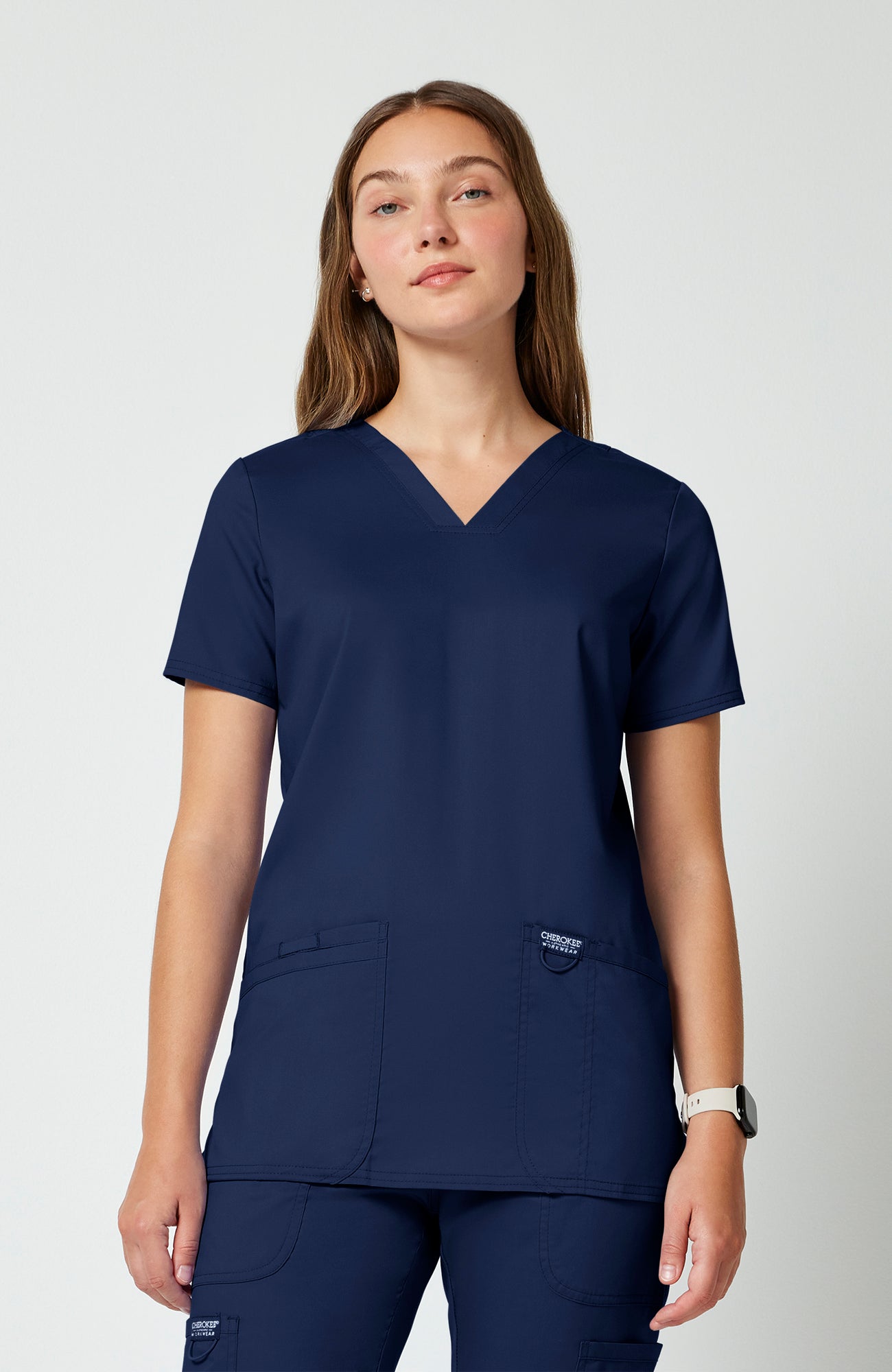 Cherokee WW Revolution Women's 3-Pocket V-Neck Stretch Scrub Top