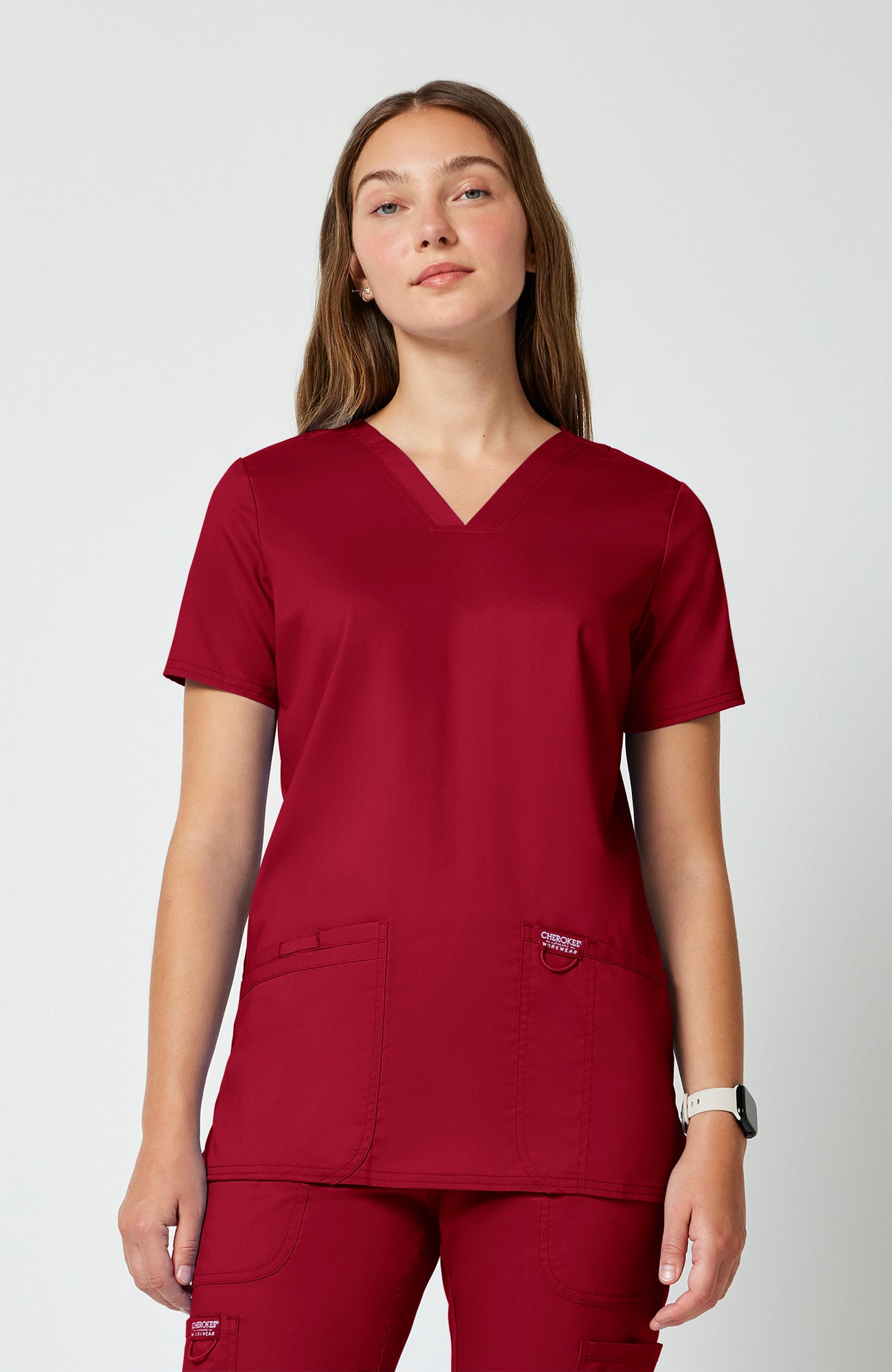 Cherokee WW Revolution Women's 3-Pocket V-Neck Stretch Scrub Top