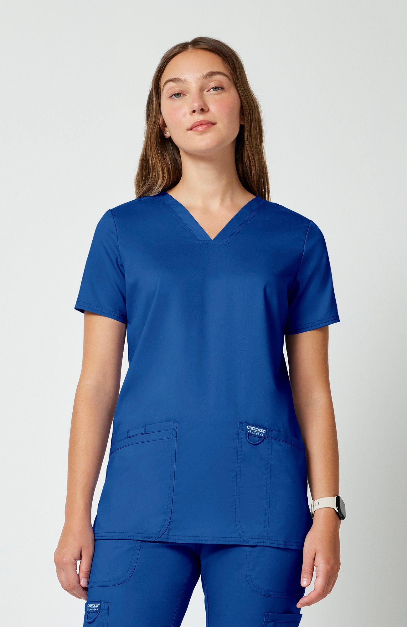 Cherokee WW Revolution Women's 3-Pocket V-Neck Stretch Scrub Top