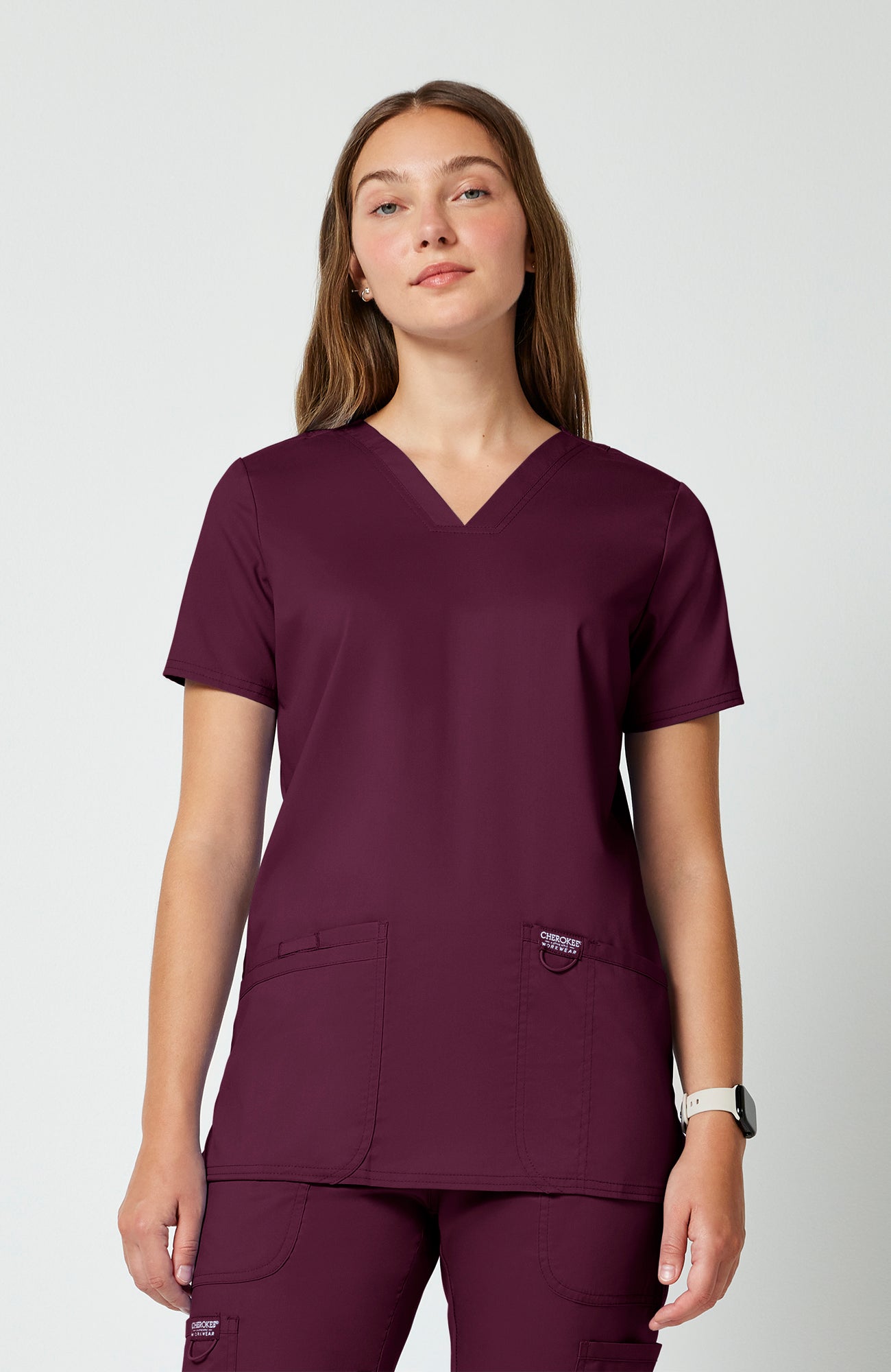 Cherokee WW Revolution Women's 3-Pocket V-Neck Stretch Scrub Top